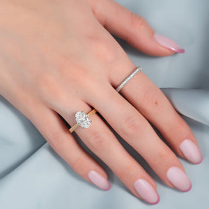 The Elizabeth Set With A 3 Carat Oval Lab Diamond