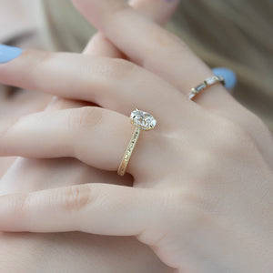 The Elizabeth Set With A 3 Carat Oval Lab Diamond