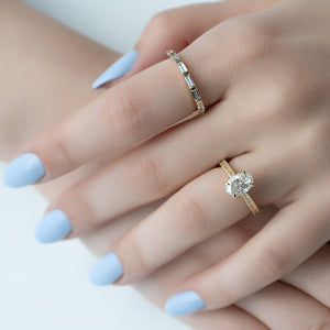 The Elizabeth Set With A 3 Carat Oval Lab Diamond
