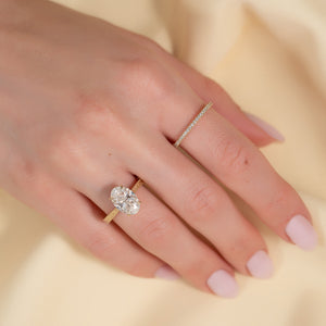 The Elizabeth Set With A 3 Carat Oval Lab Diamond