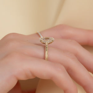 The Elizabeth Set With A 3 Carat Oval Lab Diamond