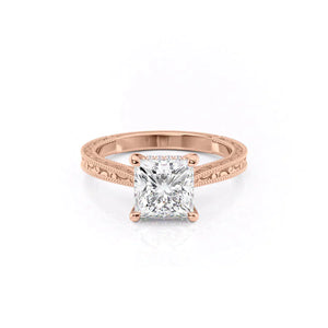 The Elizabeth Set With A 3.5 Carat Princess Moissanite