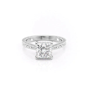 The Elizabeth Set With A 3.5 Carat Princess Moissanite