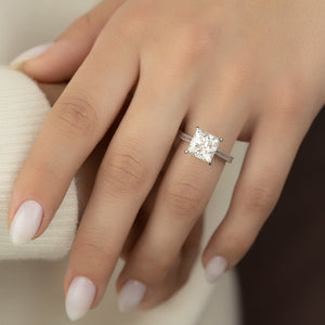 The Elizabeth Set With A 2.5 Carat Princess Lab Diamond