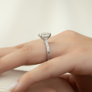 The Elizabeth Set With A 2.5 Carat Princess Lab Diamond