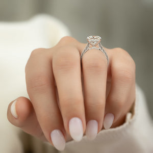 The Elizabeth Set With A 2.5 Carat Princess Lab Diamond