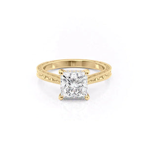 The Elizabeth Set With A 2 Carat Princess Moissanite