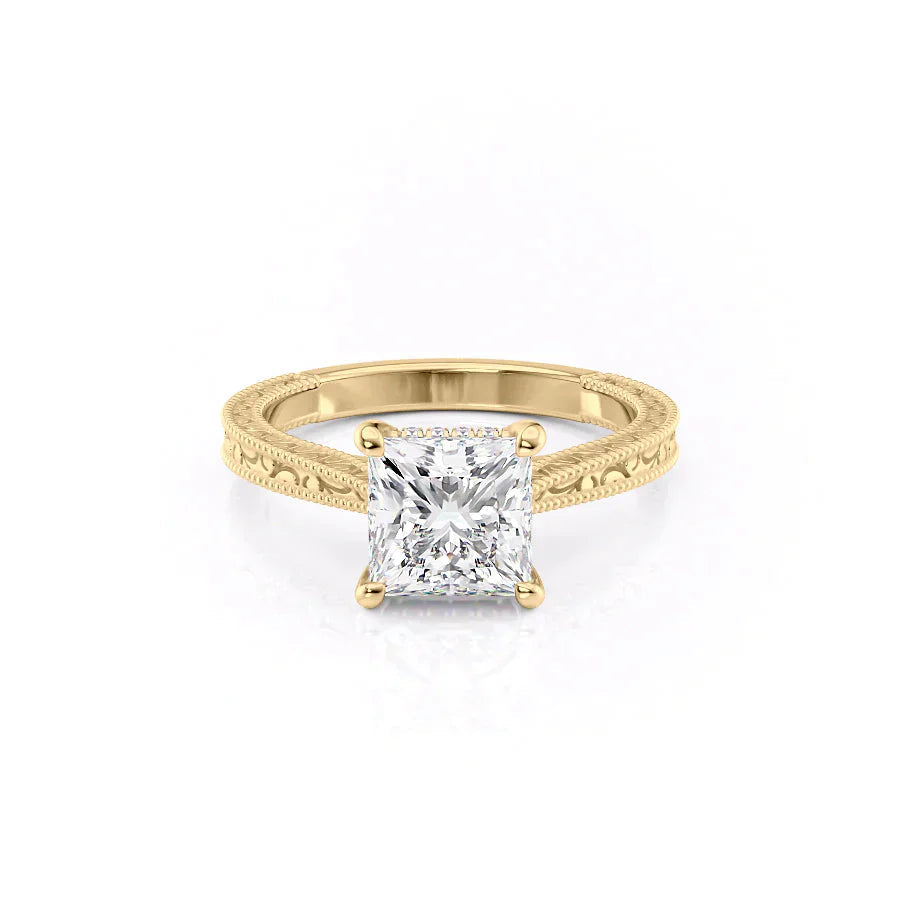 The Elizabeth Set With A Princess Moissanite