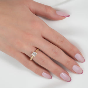 The Elizabeth Set With A 1 Carat Princess Lab Diamond