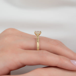 The Elizabeth Set With A 1 Carat Princess Lab Diamond