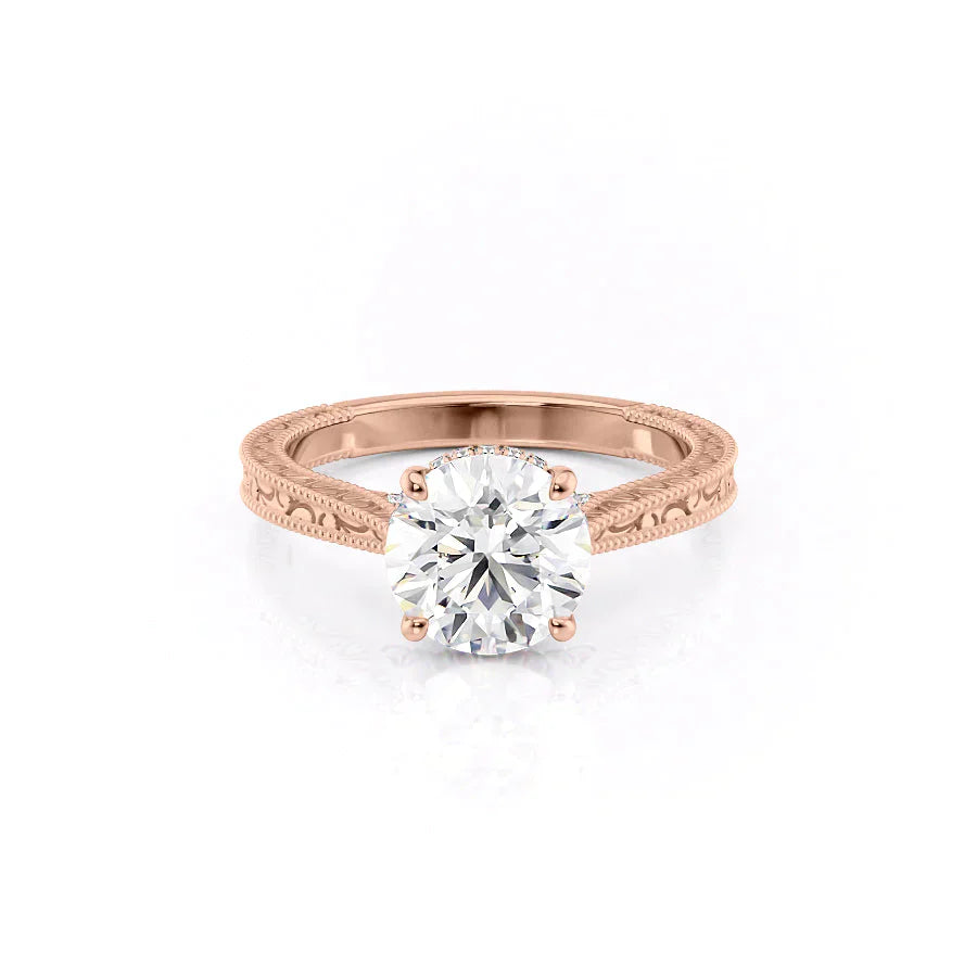 The Elizabeth Set With A 3.5 Carat Round Moissanite