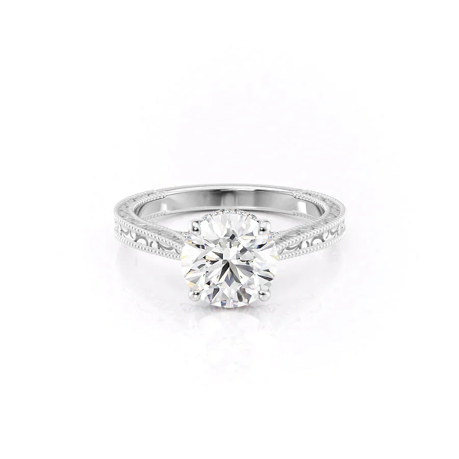 The Elizabeth Set With A 2.5 Carat Round Lab Diamond