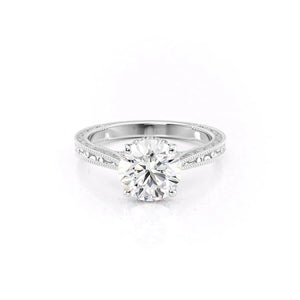 The Elizabeth Set With A 2.5 Carat Round Lab Diamond