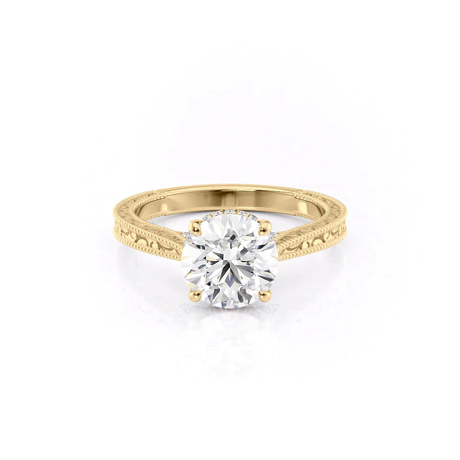 The Elizabeth Set With A 2.5 Carat Round Lab Diamond