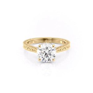 The Elizabeth Set With A 2.5 Carat Round Lab Diamond