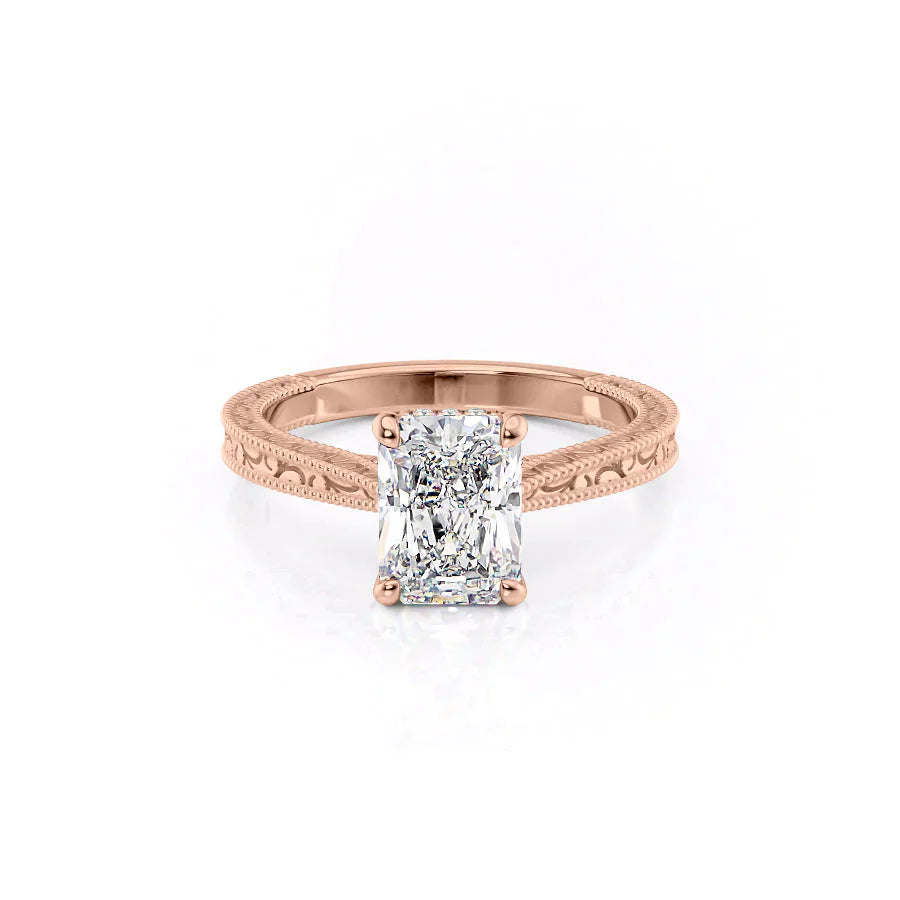 The Elizabeth Set With A 5 Carat Radiant Moissanite
