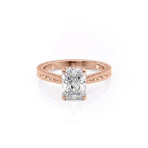 The Elizabeth Set With A 3.5 Carat Radiant Moissanite