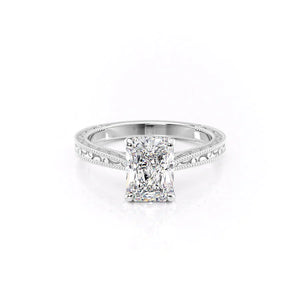 The Elizabeth Set With A 2.5 Carat Radiant Lab Diamond
