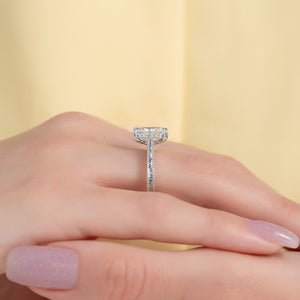 The Elizabeth Set With A 3 Carat Radiant Lab Diamond
