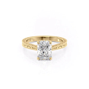 The Elizabeth Set With A 4 Carat Radiant Moissanite