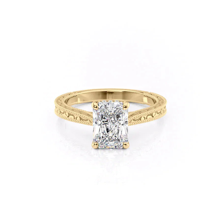 The Elizabeth Set With A 1 Carat Radiant Lab Diamond