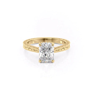 The Elizabeth Set With A 1.5 Carat Radiant Lab Diamond