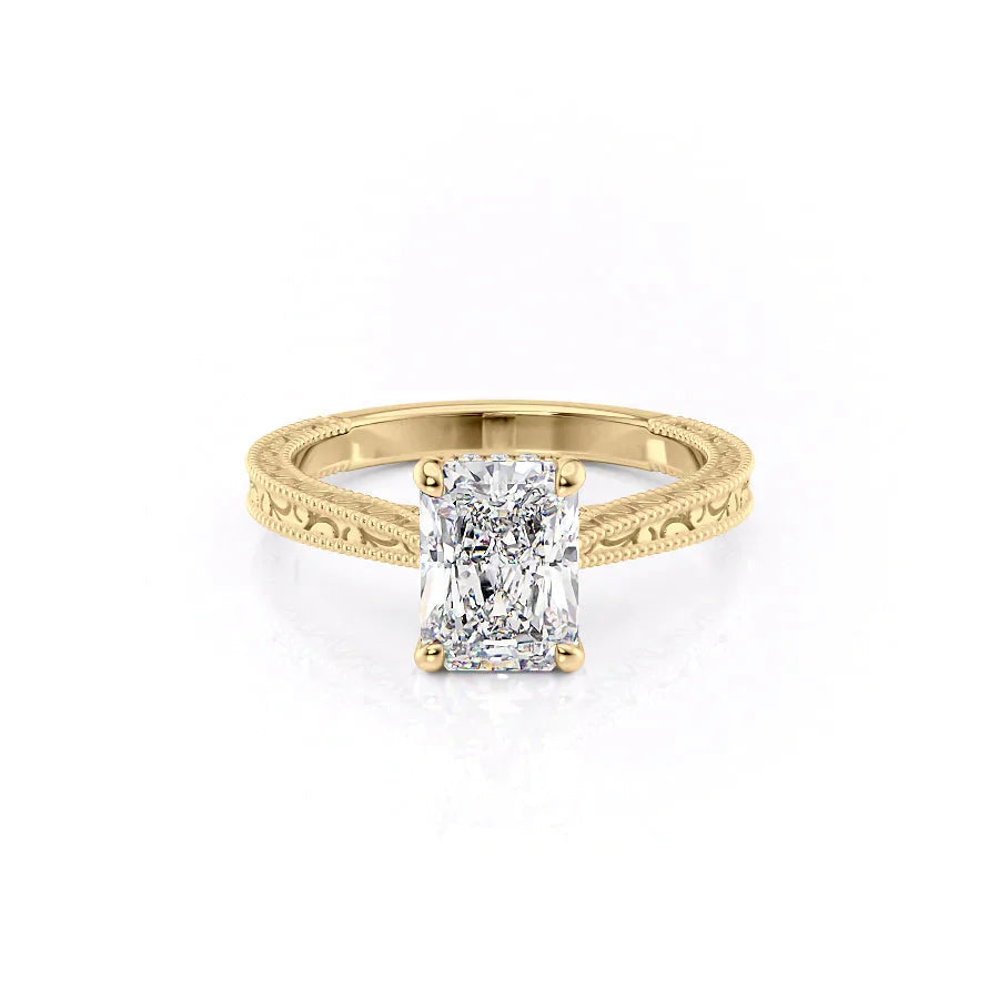 The Elizabeth Set With A Radiant Moissanite