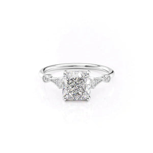 The Amber Set With A Cushion Moissanite