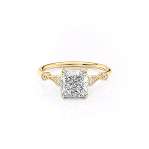 The Amber Set With A 1 Carat Cushion Lab Diamond