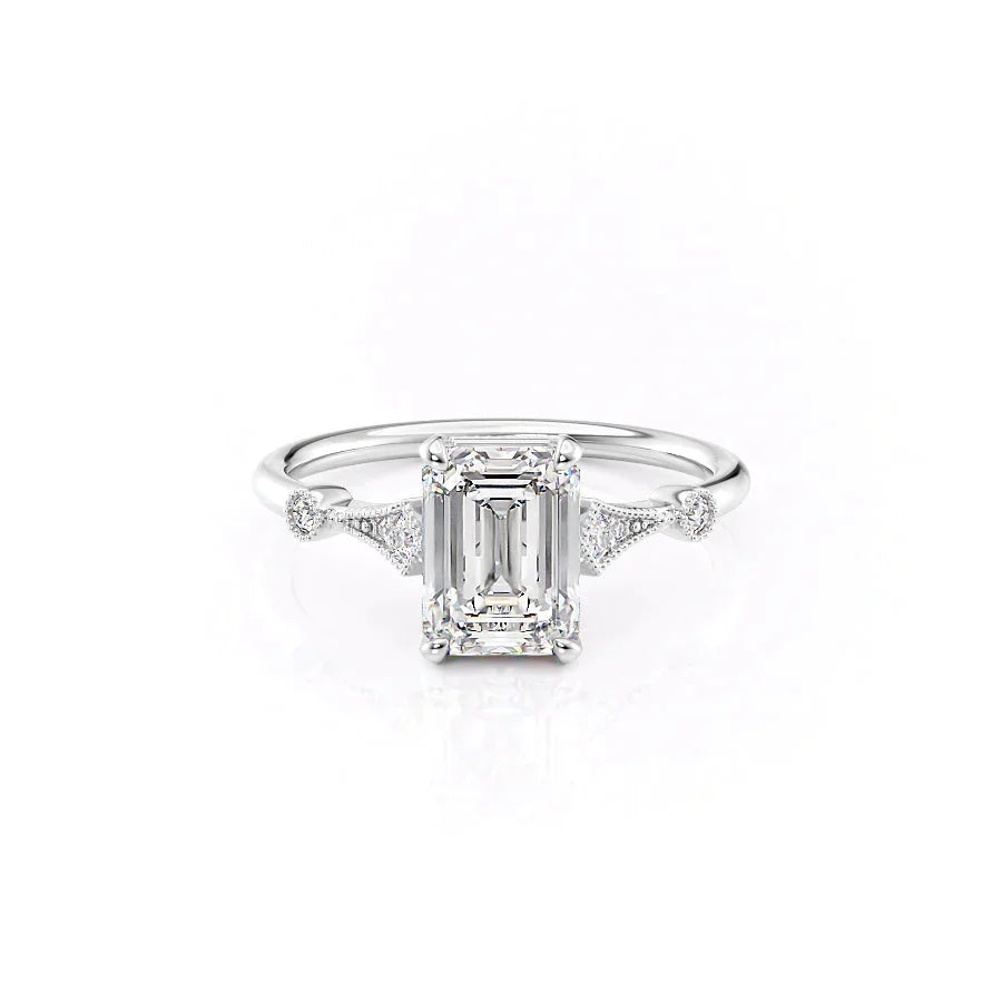 The Amber Set With A 2 Carat Emerald Lab Diamond