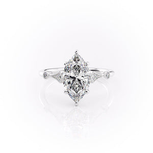 The Amber Set With A Marquise Moissanite