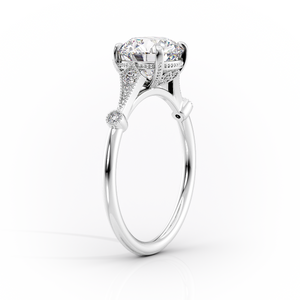 The Amber Set With A 4 Carat Marquise Moissanite