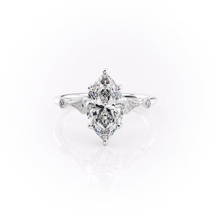 The Amber Set With A 1 Carat Marquise Moissanite