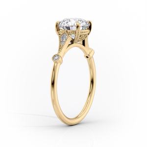 The Amber Set With A 4 Carat Marquise Moissanite