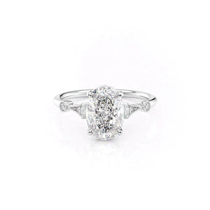 The Amber Set With A Oval Moissanite
