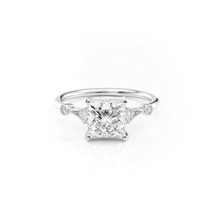 The Amber Set With A 2 Carat Princess Lab Diamond