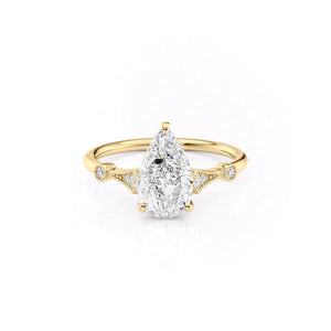 The Amber Set With A Pear Moissanite