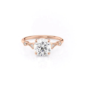 The Amber Set With A 1 Carat Round Moissanite