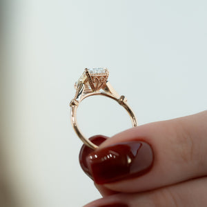 The Amber Set With A 1.5 Carat Radiant Lab Diamond