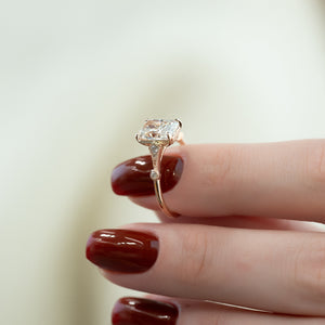 The Amber Set With A 1.5 Carat Radiant Lab Diamond
