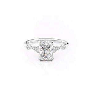 The Amber Set With A 2 Carat Radiant Lab Diamond