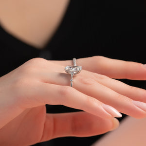 The Amber Set With A 2.5 Carat Radiant Moissanite