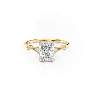 The Amber Set With A Radiant Moissanite