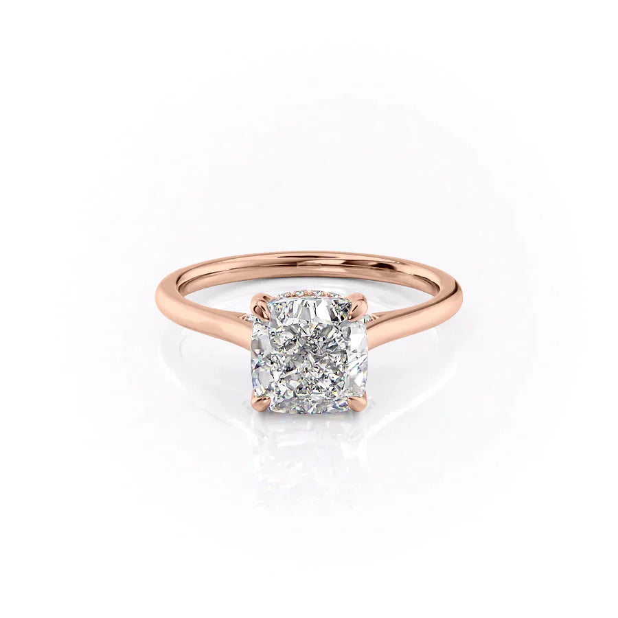 The Natalie Set With A 1 Carat Cushion Lab Diamond
