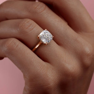 The Natalie Set With A 1.5 Carat Cushion Lab Diamond