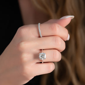 The Natalie Set With A Cushion Moissanite