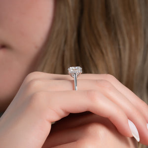 The Natalie Set With A Cushion Moissanite