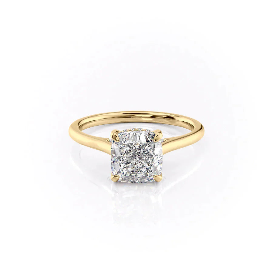 The Natalie Set With A 1 Carat Cushion Lab Diamond