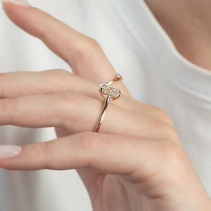 The Natalie Set With A 2 Carat Elongated Cushion Moissanite