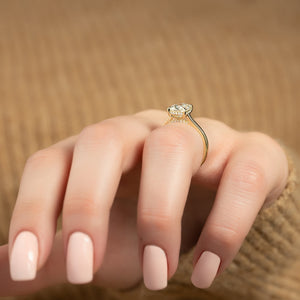 The Natalie Set With A 2 Carat Elongated Cushion Moissanite